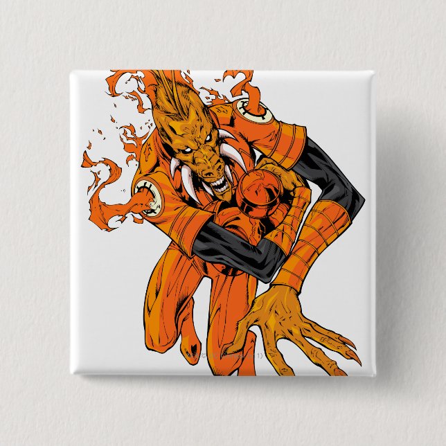 Chapa Cuadrada Larfleeze - Agent Orange 7 (Anverso)