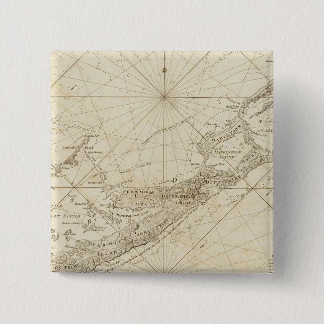 Chapa Cuadrada Las Bermudas o las islas del verano (Anverso)