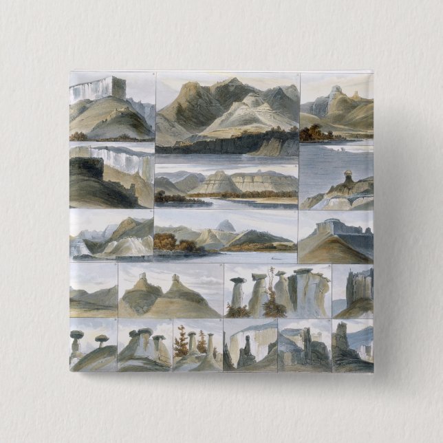 Chapa Cuadrada Las colinas notables en el Missouri superior, (Anverso)