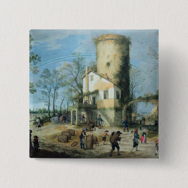 Chapa Cuadrada Las cuatro estaciones: Otoño (Anverso)