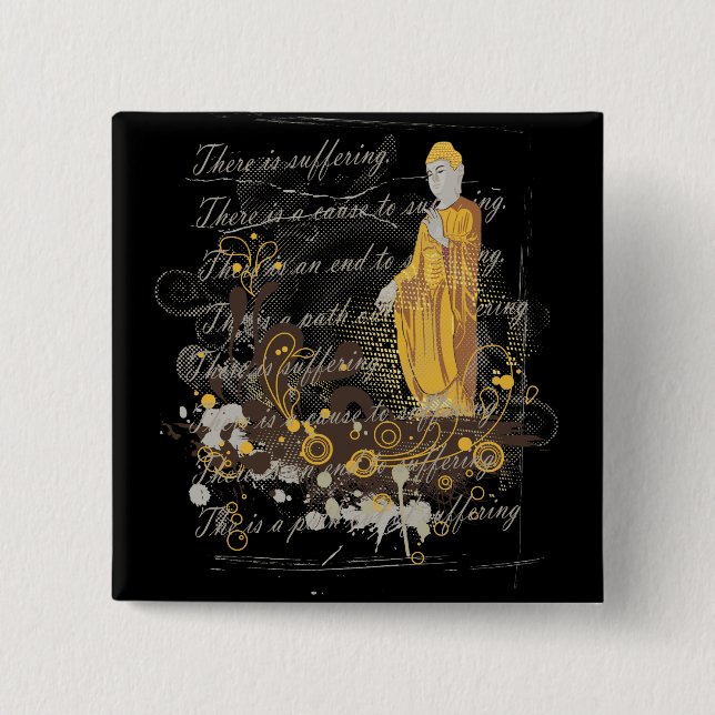 Chapa Cuadrada Las cuatro verdades nobles (Anverso)