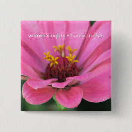 Chapa Cuadrada las derechas de las mujeres = diseño 4 de los