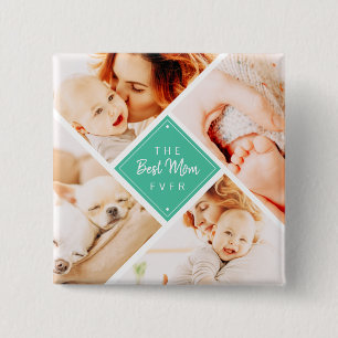 Chapa Cuadrada Las fotos de la mejor madre Personalizado moderna