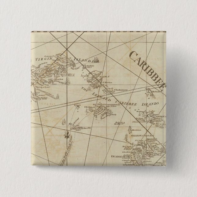 Chapa Cuadrada Las Islas Vírgenes del Caribe (Anverso)
