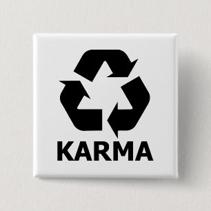 Chapa Cuadrada Las karmas reciclan