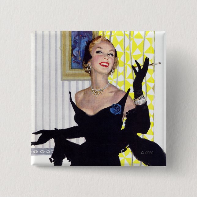 Chapa Cuadrada Las mujeres inteligentes también son peligrosas (Anverso)