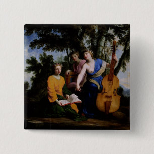 Chapa Cuadrada Las musas Melpomene, Erato y Polymnia, 1652-55