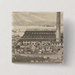 Chapa Cuadrada Las obras de mármol de Burlington Manufacturing Co