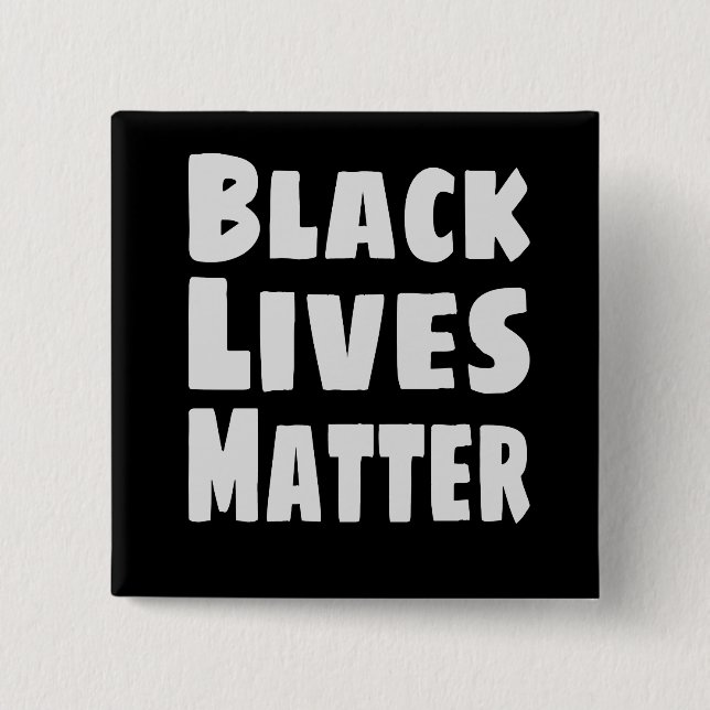 Chapa Cuadrada Las vidas negras importan BLM (Anverso)