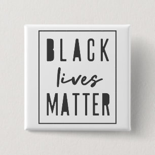 Chapa Cuadrada Las vidas negras importan   BLM Igualdad de Raza M