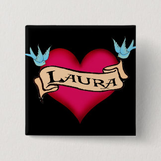 Chapa Cuadrada Laura - camisetas y regalos de encargo del tatuaje