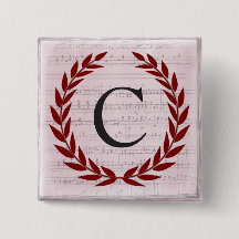 Laurel Wreath Sheet Music Monograma inicial C