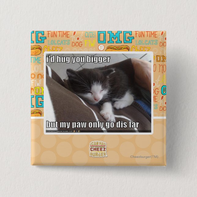 Chapa Cuadrada Le abrazaría más grande (Anverso)