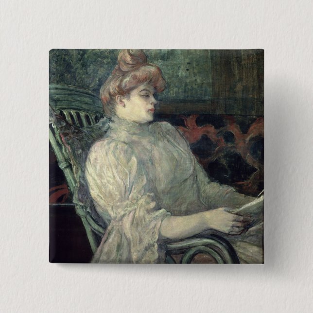 Chapa Cuadrada Lectura de la mujer (Anverso)