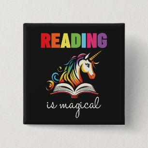Chapa Cuadrada Leer es mi magia