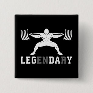 Chapa Cuadrada Leg Day - Legendario - Squat - Gym Inspirador