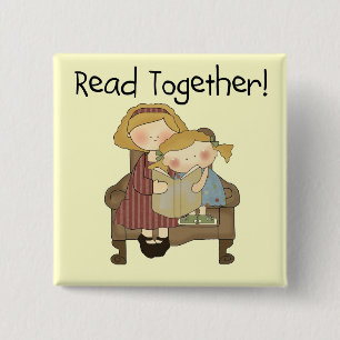 Chapa Cuadrada Leído junto - mamá y camisetas y regalos del chi