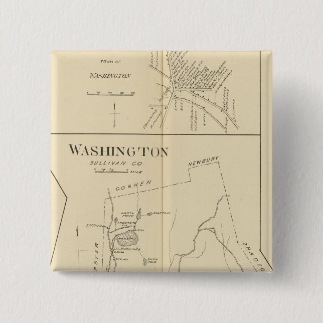 Chapa Cuadrada Lempster, Washington, Goshen (Anverso)