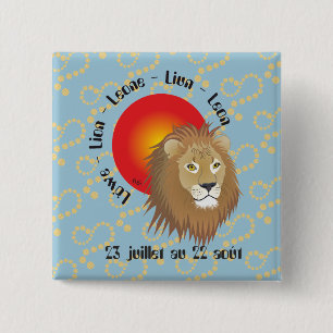 Chapa Cuadrada León 23 juillet au 22 août Boutons - Badges