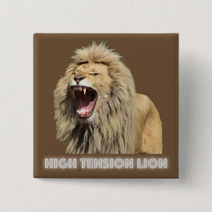 Chapa Cuadrada León de alta tensión