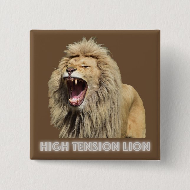 Chapa Cuadrada León de alta tensión (Anverso)