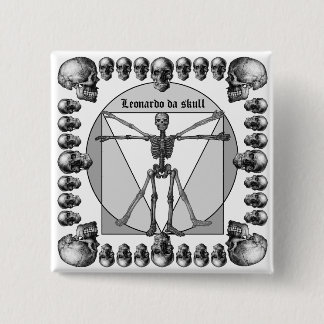 Chapa Cuadrada Leonardo da skull 3