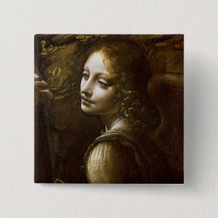 Chapa Cuadrada Leonardo Da Vinci - Detalle Del Ángel