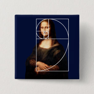 Chapa Cuadrada Leonardo da Vinci Mona Lisa Fibonacci Sequence