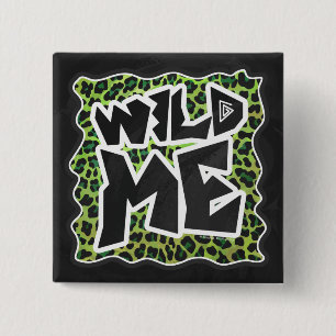 Chapa Cuadrada Leopard Black and Green Print