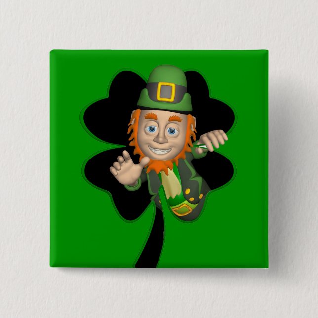 Chapa Cuadrada Leprechaun (Anverso)