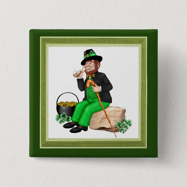 Chapa Cuadrada Leprechaun Gold (Anverso)