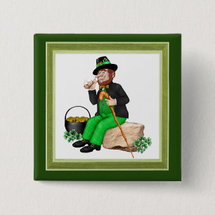 Chapa Cuadrada Leprechaun Gold