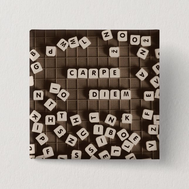 Chapa Cuadrada Letra Carpe Diem Scrambled Tiles (Anverso)