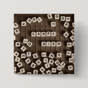 Chapa Cuadrada Letra Carpe Diem Scrambled Tiles