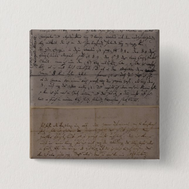 Chapa Cuadrada Letra de Leopold Mozart (Anverso)