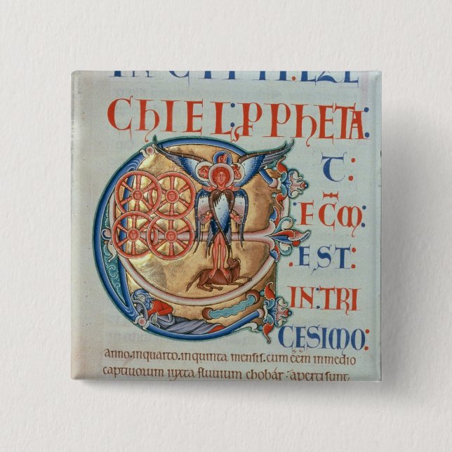 Chapa Cuadrada Letra inicial "E" y factum est (Anverso)