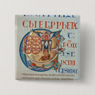 Chapa Cuadrada Letra inicial "E" y factum est