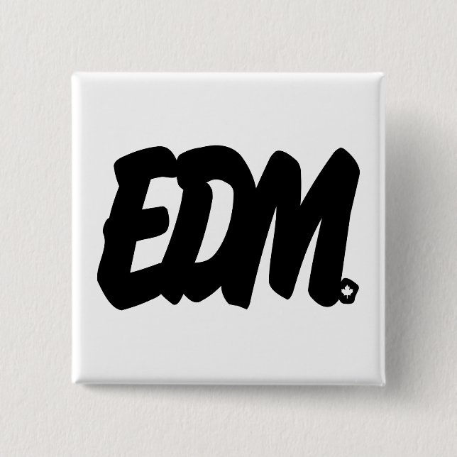 Chapa Cuadrada Letras de EDM (Anverso)
