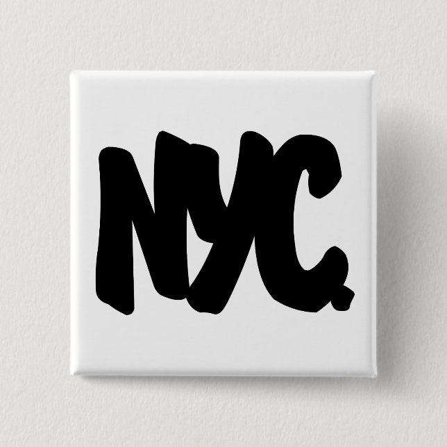 Chapa Cuadrada Letras de NYC (Anverso)