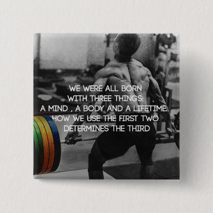 Chapa Cuadrada "Levantamiento de peso" Motivación del entrenamien