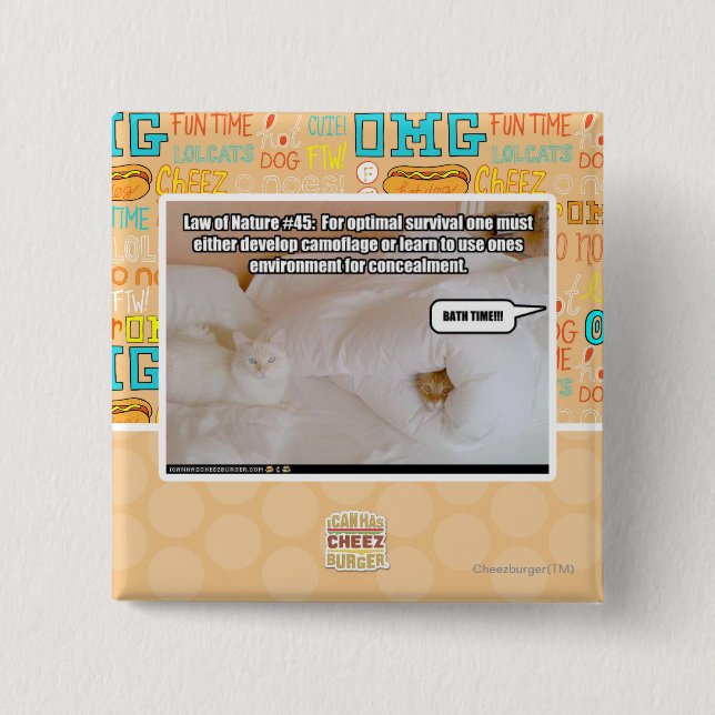 Chapa Cuadrada Ley de la naturaleza #45 (Anverso)