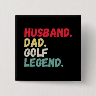 Chapa Cuadrada Leyenda del golf del padre del marido vintage retr