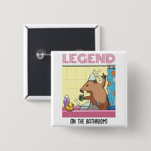 Chapa Cuadrada Leyenda (En el baño) Canta Groundhog