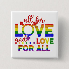 Chapa Cuadrada LGBT Todo Por Amor, Amor Por Todos