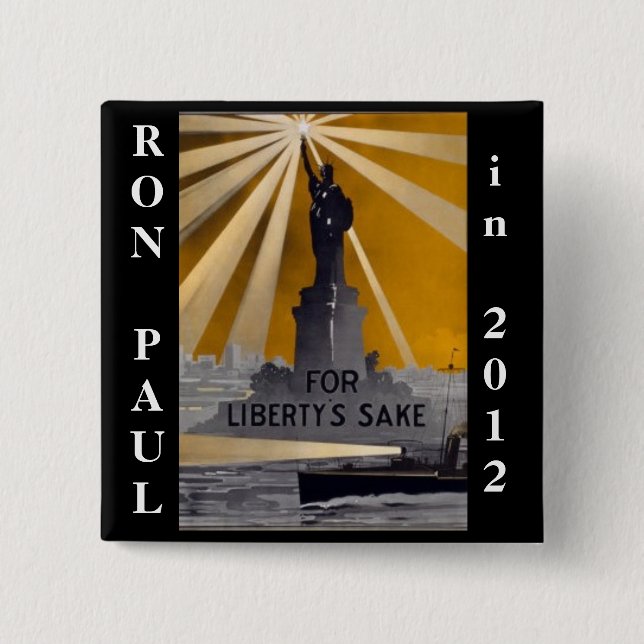 Chapa Cuadrada libertad 2012 de Ron Paul (Anverso)