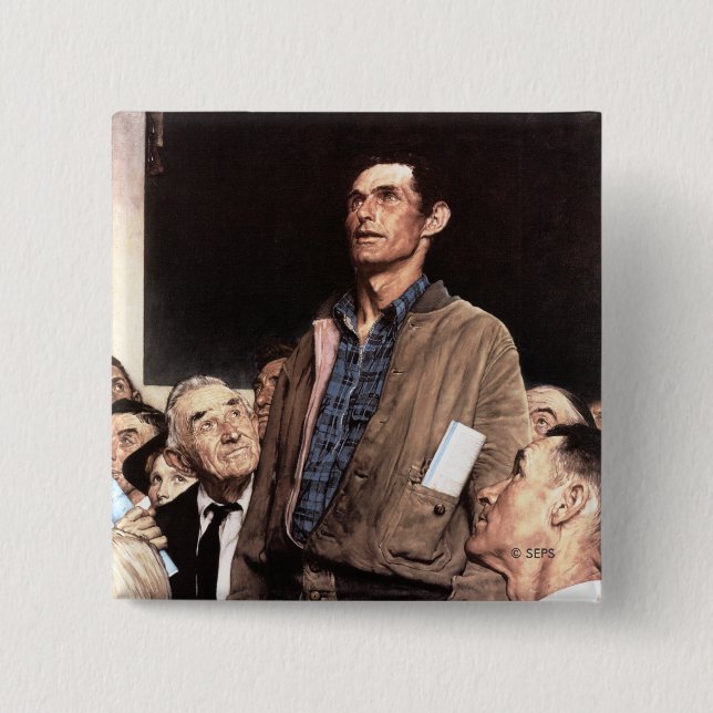 Chapa Cuadrada Libertad De Expresión (Anverso)