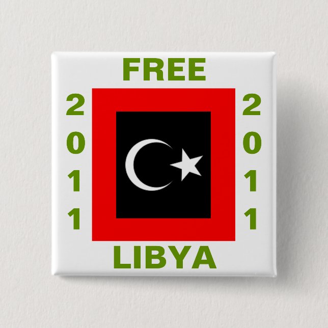 CHAPA CUADRADA LIBIA GRATUITA 2011 (Anverso)