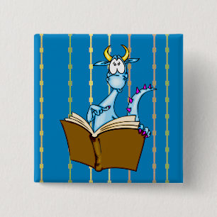 Chapa Cuadrada Libro de lectura del dragón