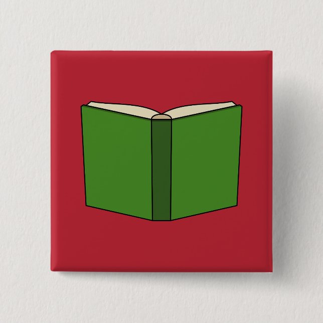 Chapa Cuadrada Libro Verde personalizado (Anverso)