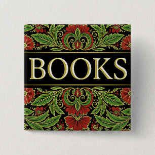 Chapa Cuadrada Libros Amantes De Los Libros Escritores Lectores B